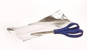 aluminum foil and scissors